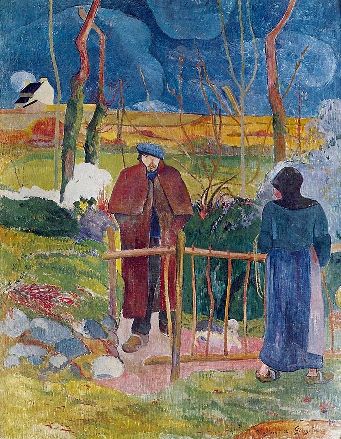 Good Morning Monsieur Gauguin Painting by Paul Gauguin