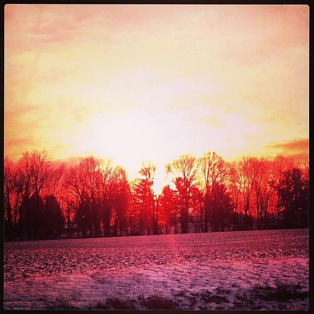 Winter Photograph - Good Morning. #ohio #cold #winter by Ben Strahsburg