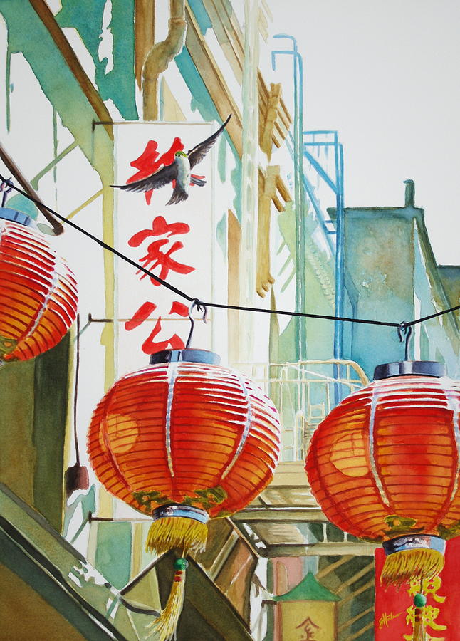 Good News in Chinatown Painting by Greg and Linda Halom