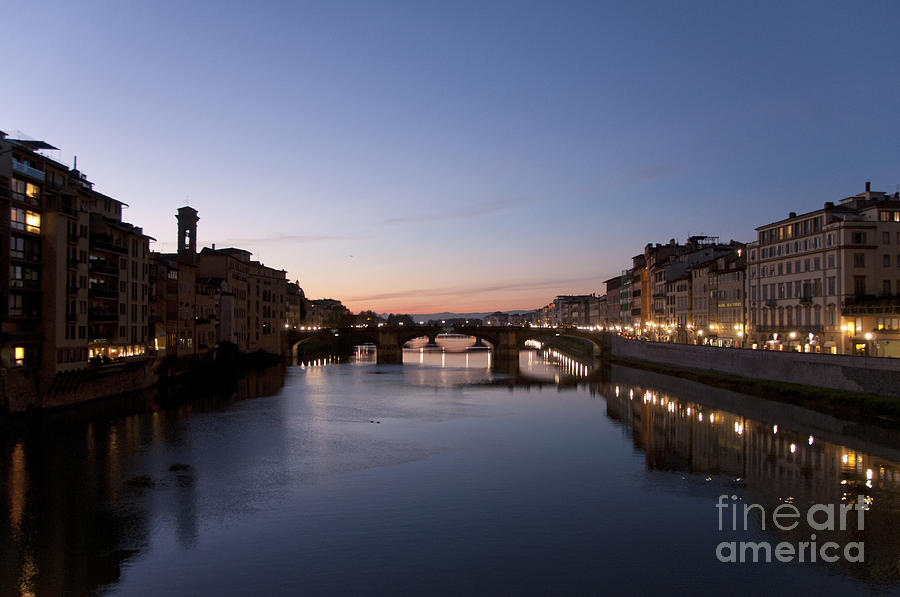 Sunset Photograph - good night Florence by Leonardo Fanini