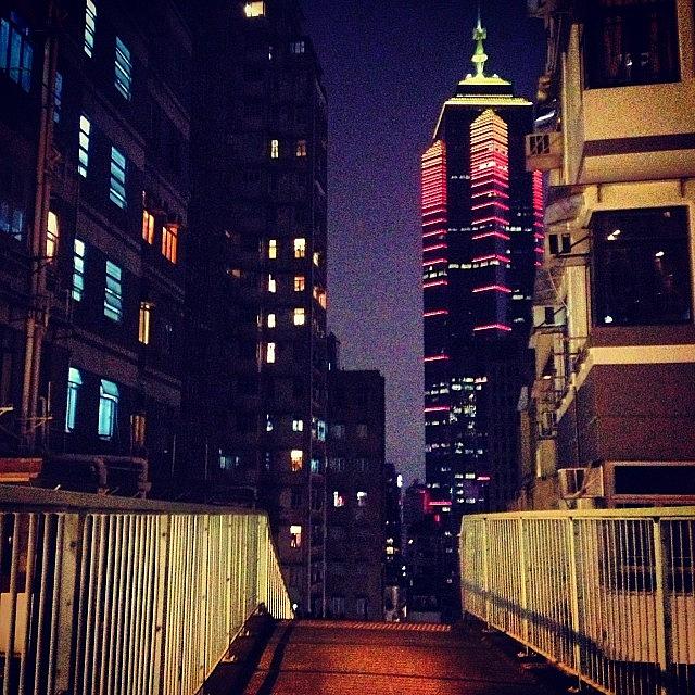 Architecture Photograph - Good Night Hk, Good Morning Sf! #hk by Mariano Santana