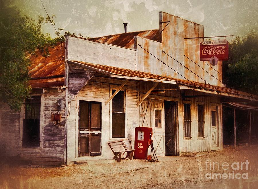 Old Gas Station Photograph - Good ole days by L Jackson