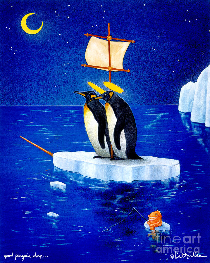 Good Penguin Ship... Painting by Will Bullas