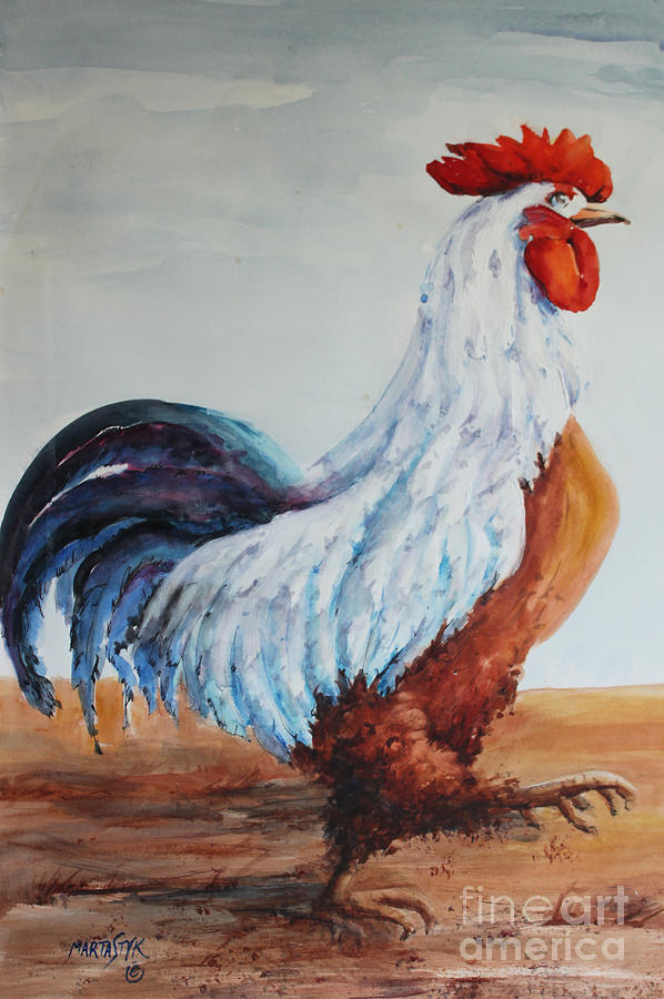 Good Rooster Painting by Marta Styk