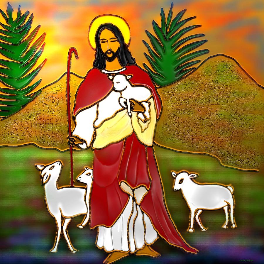 Good Shepherd Digital Art by Latha Gokuldas Panicker