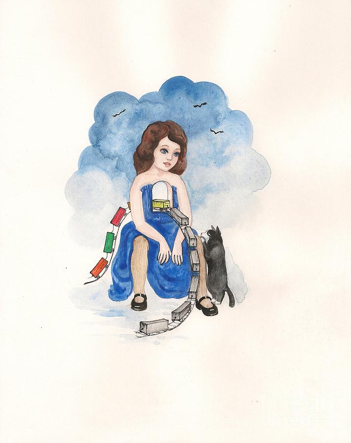 Surrealism Painting - Goodbye Childhood by Margaryta Yermolayeva