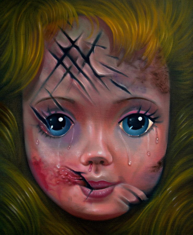 Doll Painting - Goodbye Dolly by Jordan Mendiola