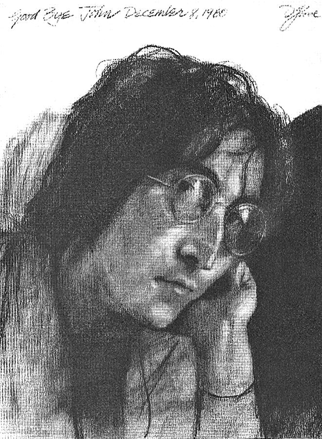 John Lennon Painting - Goodbye John by David Lloyd Glover