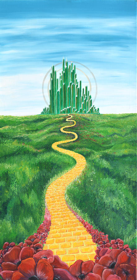 Goodbye Yellow Brick Road Painting by Meganne Peck