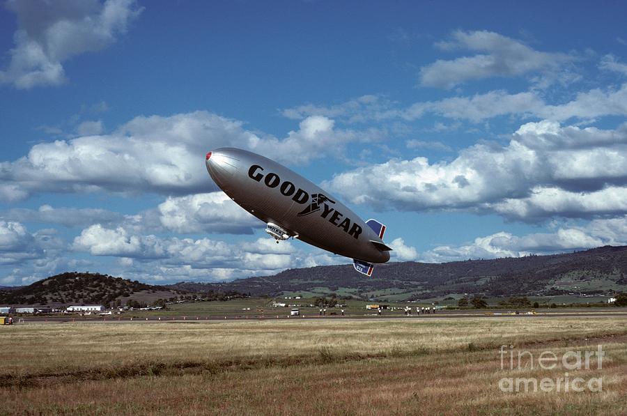 Goodyear Blimp at Medford 1978 Photograph by James B Toy