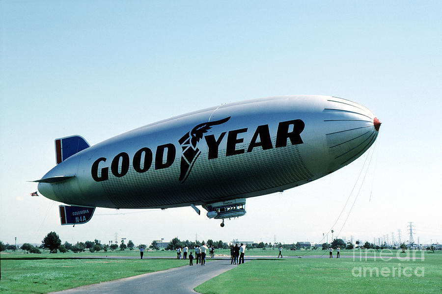 Goodyear Blimp Columbia N3A Photograph by Wernher Krutein - Fine Art ...