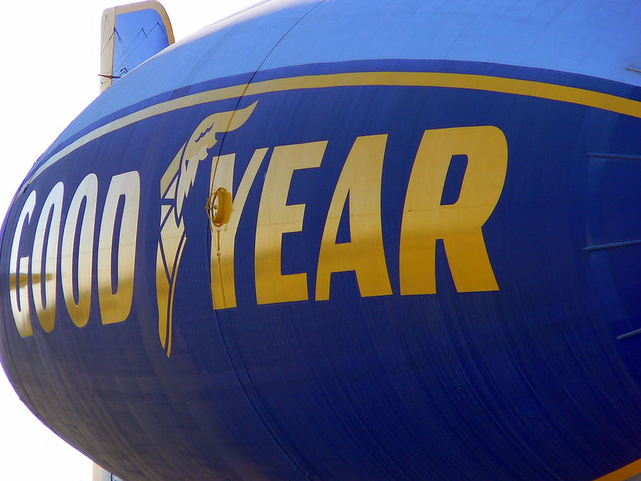 Goodyear Blimp Side Photograph by Jeff Lowe