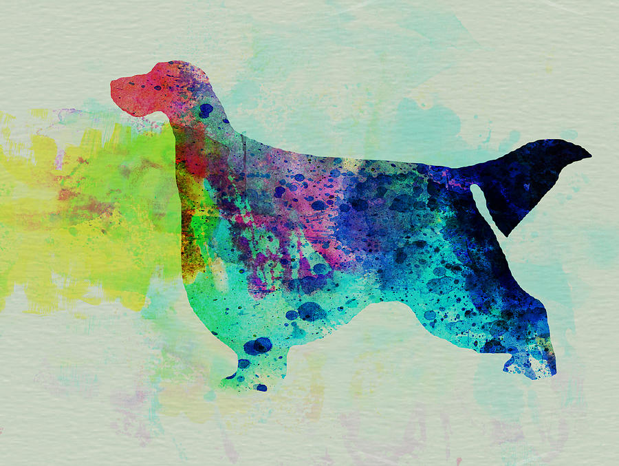 Dog Painting - Gordon Setter Watercolor by Naxart Studio