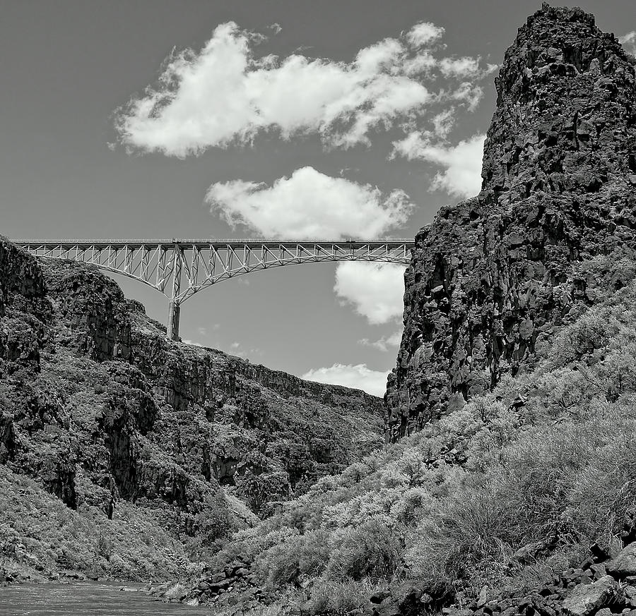 Gorge Bridge Black and White Photograph by Britt Runyon
