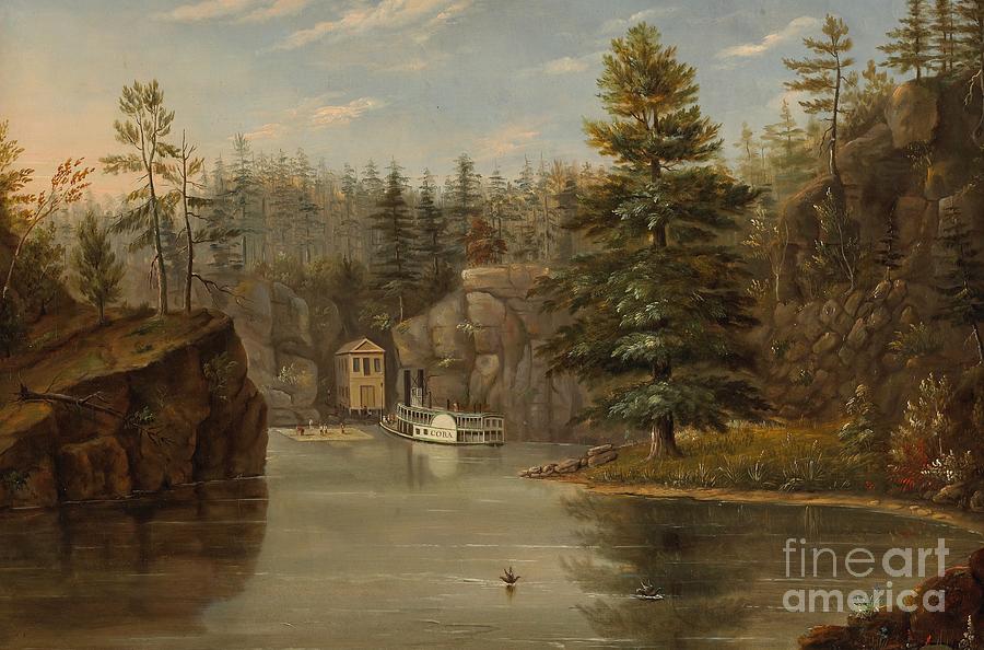 Landscape Painting - Gorge of the St Croix by Henry Lewis