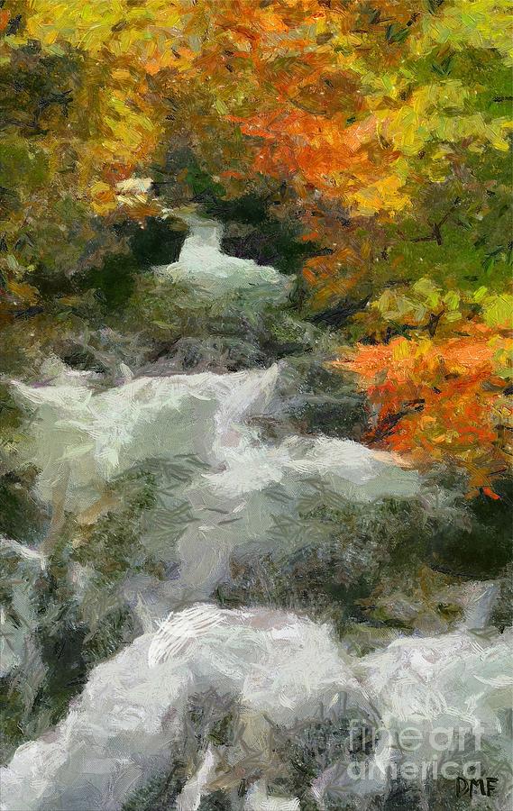 Gorge Vintgar Painting by Dragica  Micki Fortuna