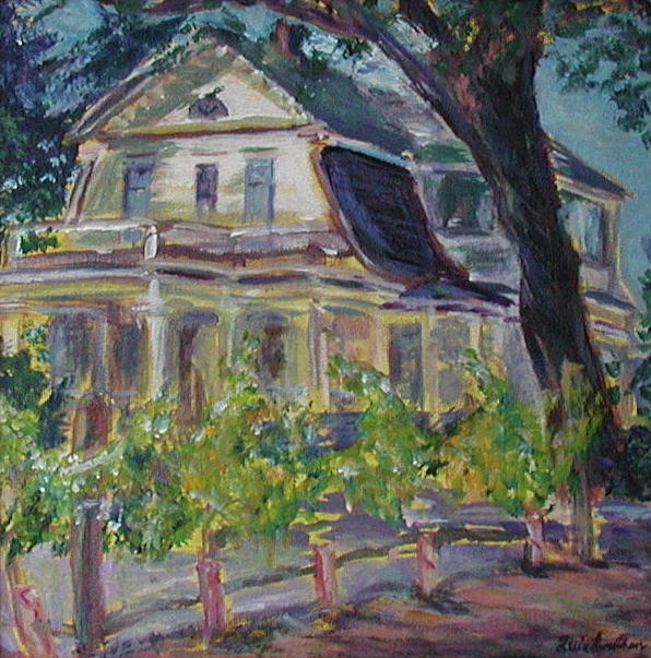 Wine Painting - Gorge White House by Quin Sweetman