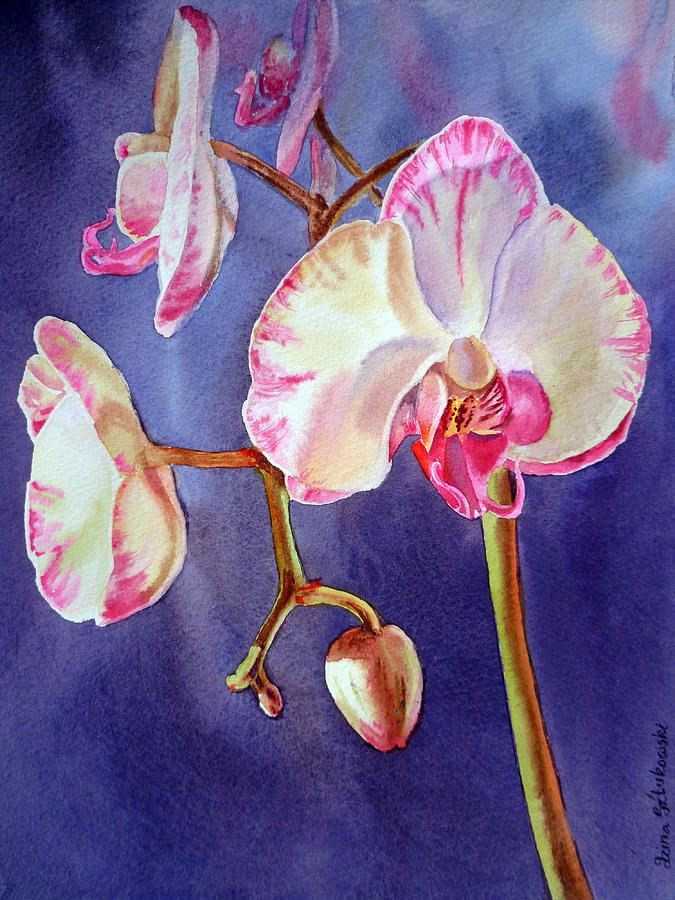 Gorgeous Orchid Painting by Irina Sztukowski