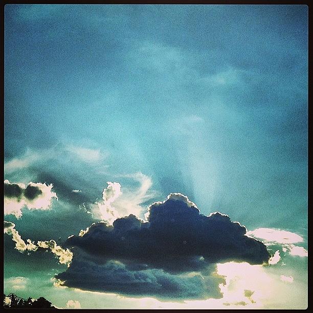 Clouds Photograph - Gorgeous #sky #clouds #sunrays by Greta Olivas