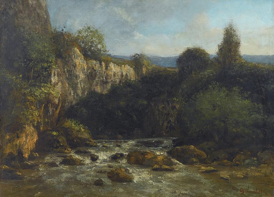 Gustave Courbet  Painting - Gorges Of Rents by Celestial Images