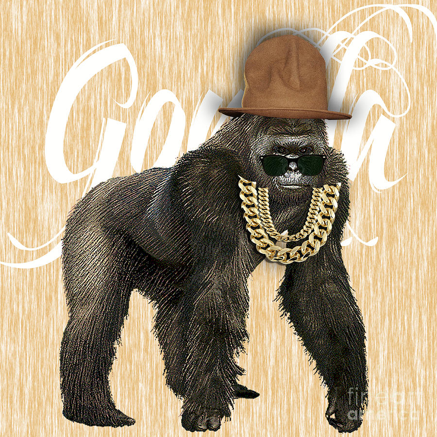 Cool Mixed Media - Gorilla Collection by Marvin Blaine
