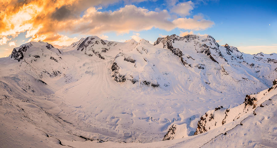 Winter Photograph - Gorner glacier by Catalin Tibuleac