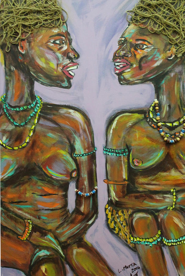 Gossip Painting by Lucy Matta