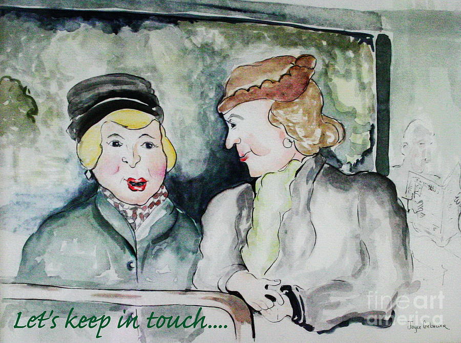 Gossip on the Bus Painting by Joyce Gebauer