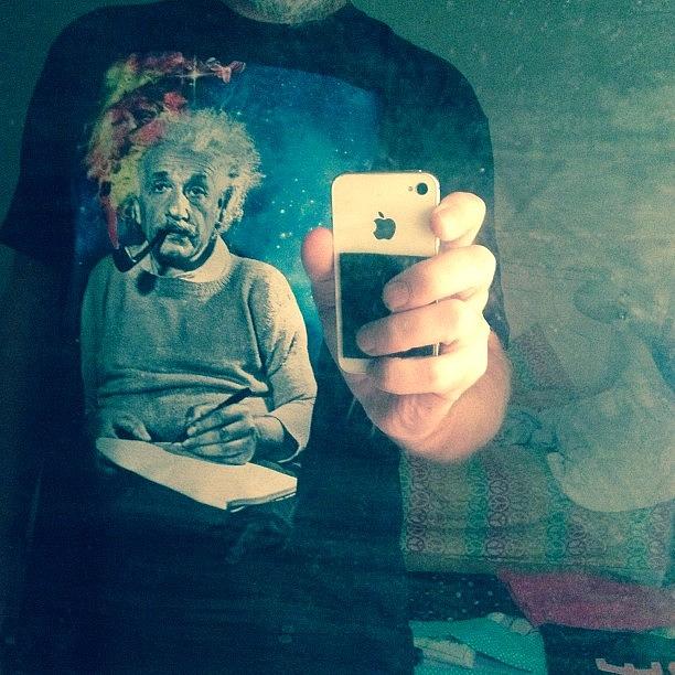 Albert Einstein Photograph - Got A New Shirt! Thanks Target by Jeremy Nix