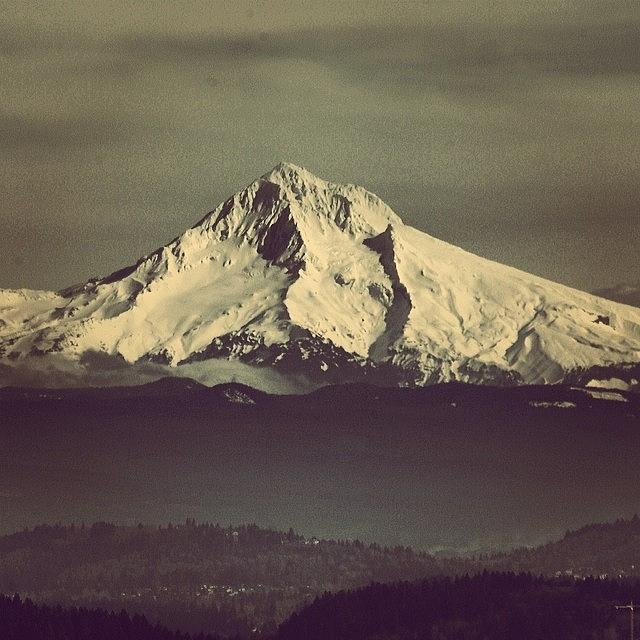 Got A Pretty Good Shot Of Mt. Hood On Photograph by Mike Warner