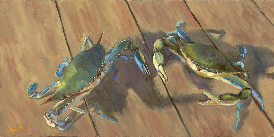 Crab Painting - Got Crabs II by John Albrecht