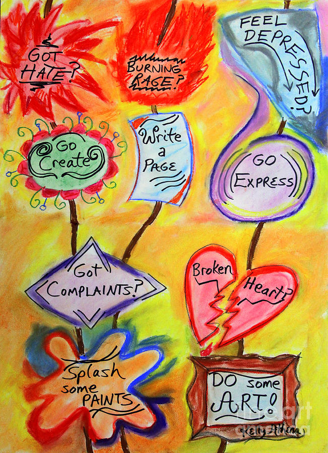 Illustrated Poem Mixed Media - Got Hate? by Kelly Athena Illustrated Poem Mixed Media - Got Hate? by Kelly Athena