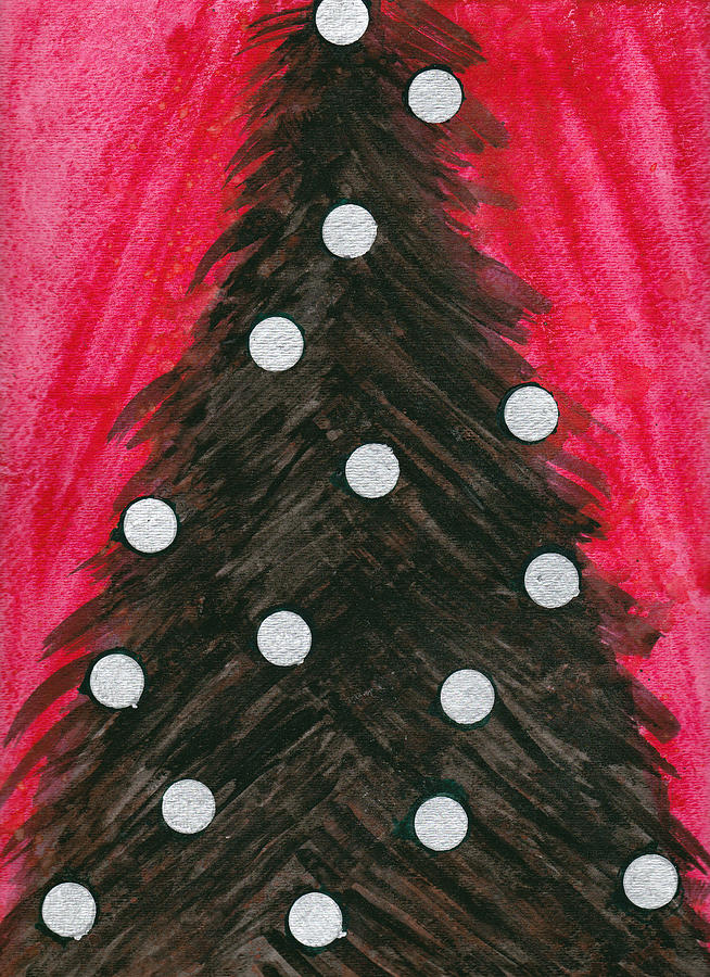 Goth Christmas Tree Painting by Eric Forster
