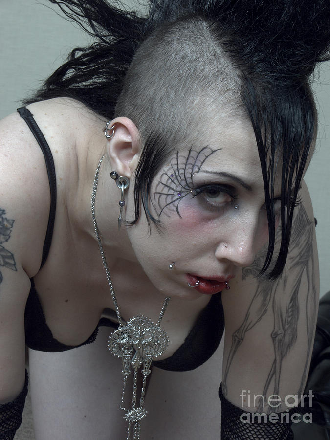 Portraiture Photograph - Goth Woman Prortrait by Andrew Govan Dantzler
