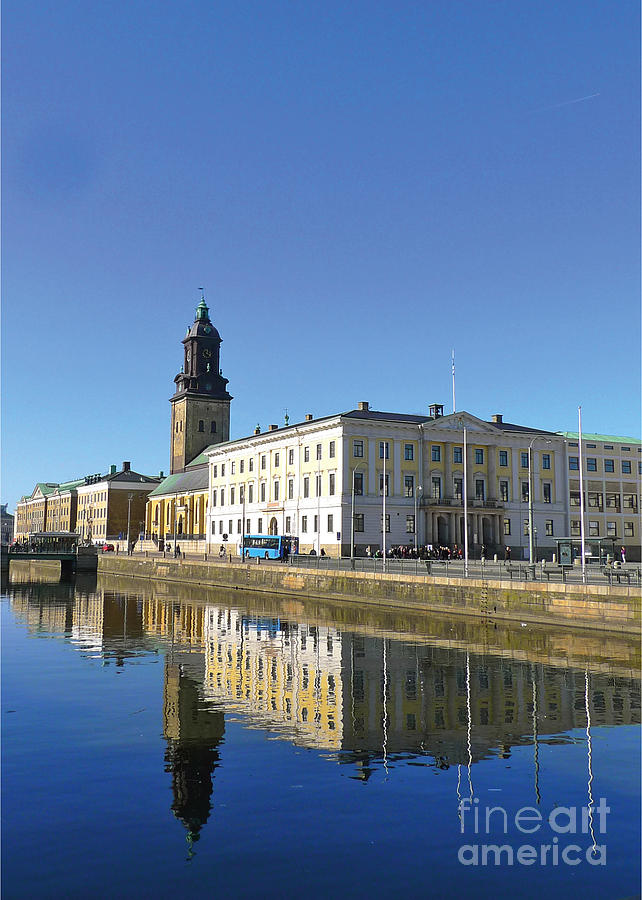 Gothenburg Canal Digital Art by Leif Sodergren
