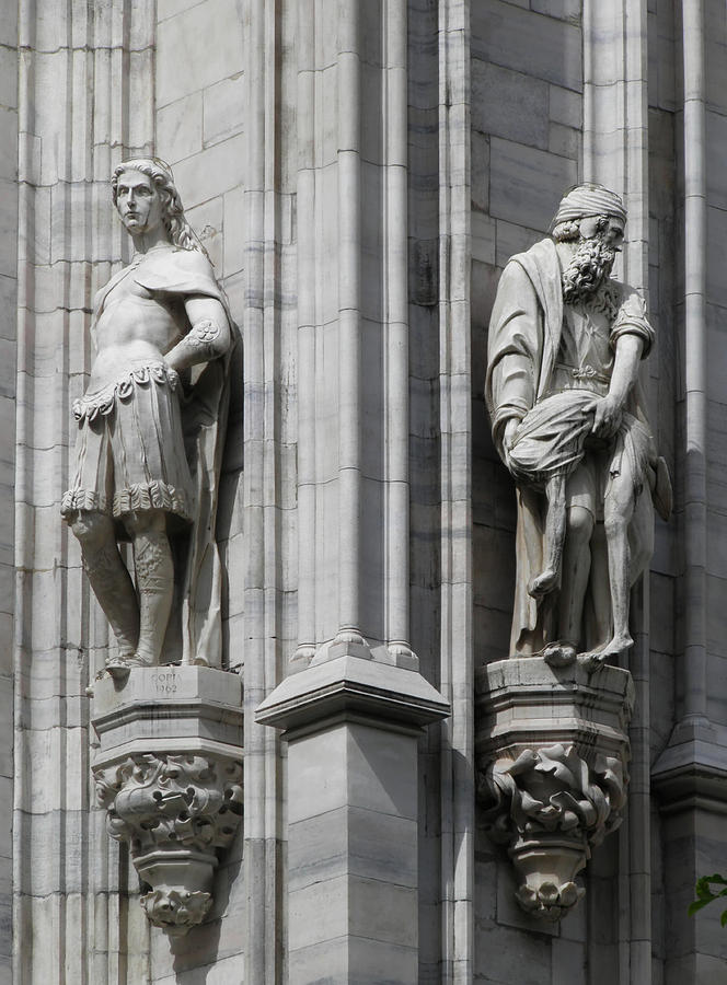 Gothic Cathedral Saint Vittore Statue Photograph By Leone M Jennarelli