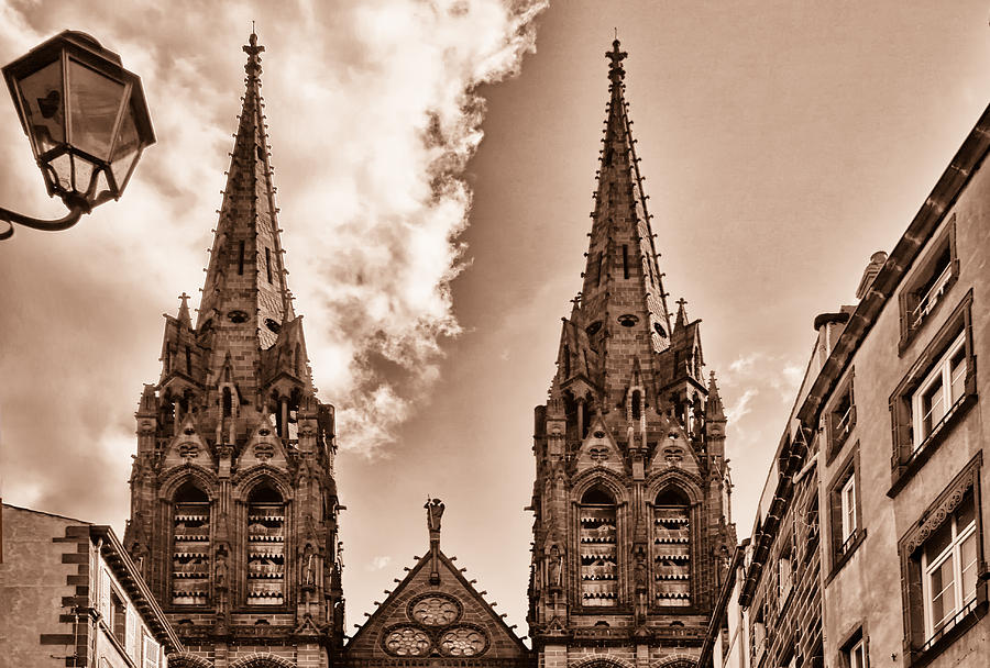 Gothic Cathedral Toned Photograph by Georgia Clare