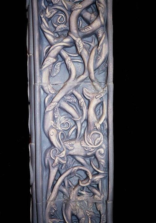 Gothic Celtic Frame Detail Ceramic Art by Charles Lucas