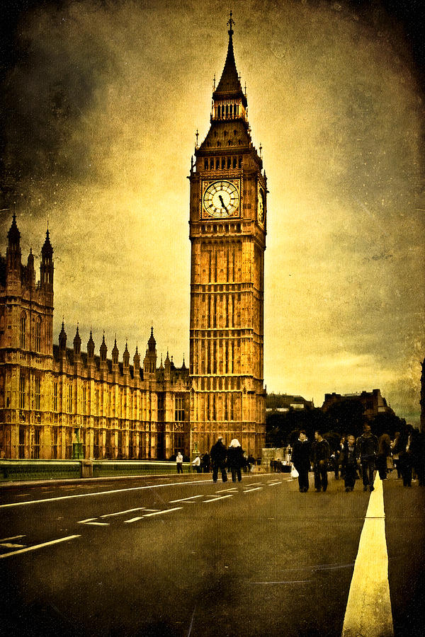 Big Ben Photograph - Gothic Westminster - Big Ben by Mark E Tisdale