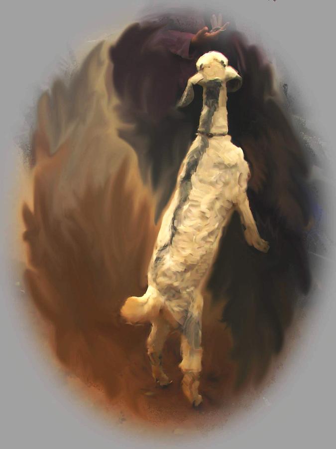 Goat Painting - Gotie by Usha Shantharam