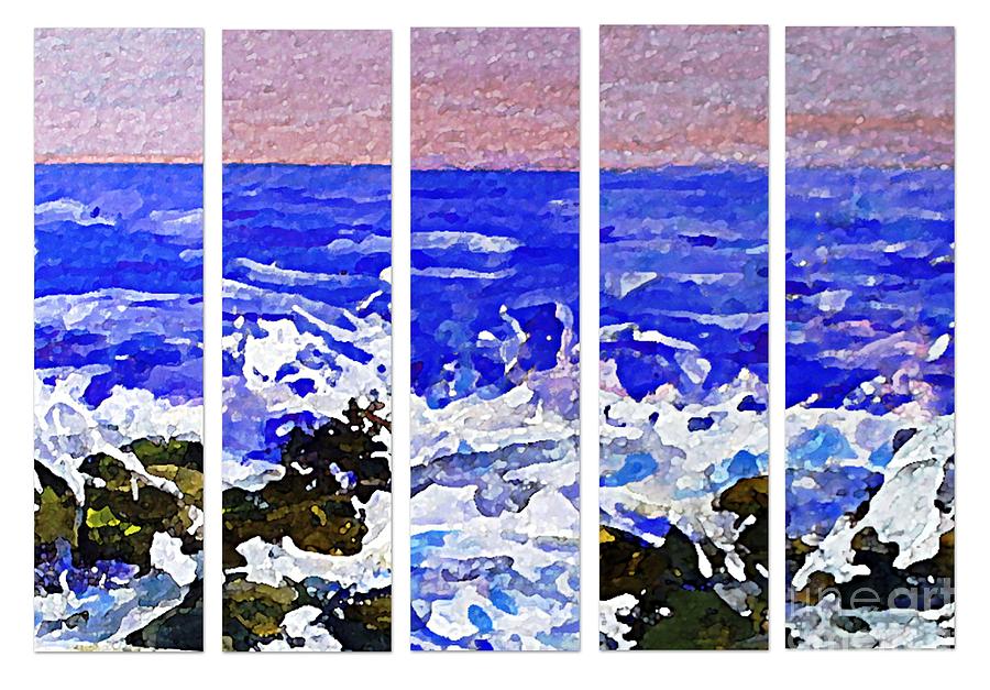 Gottah See Waves  Painting by Rita Brown