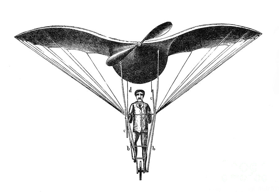 Science Photograph - Goupils Flying Machine, 1883 by Science Source