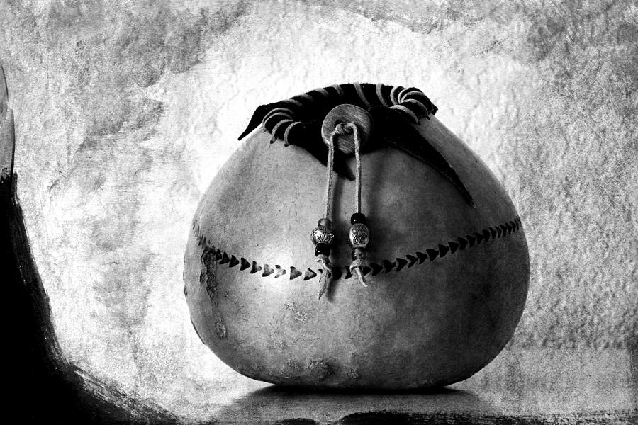 Black And White Photograph - Gourd Art No. 1 by Carol Leigh