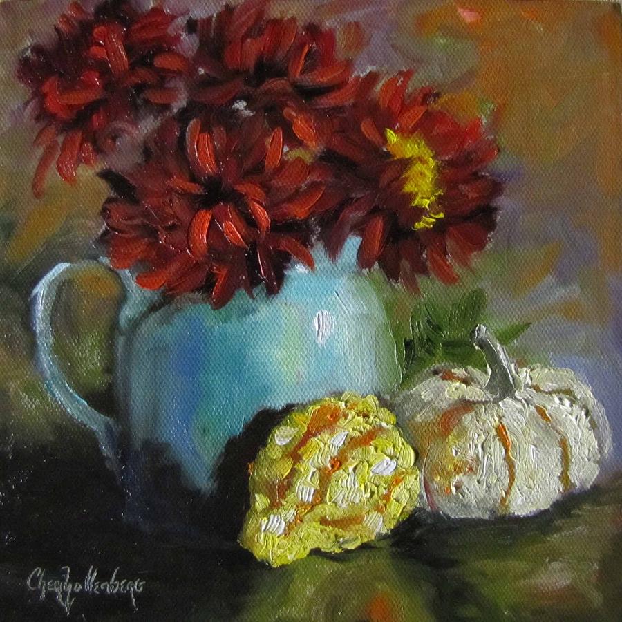 Gourd Painting IV Painting by Cheri Wollenberg