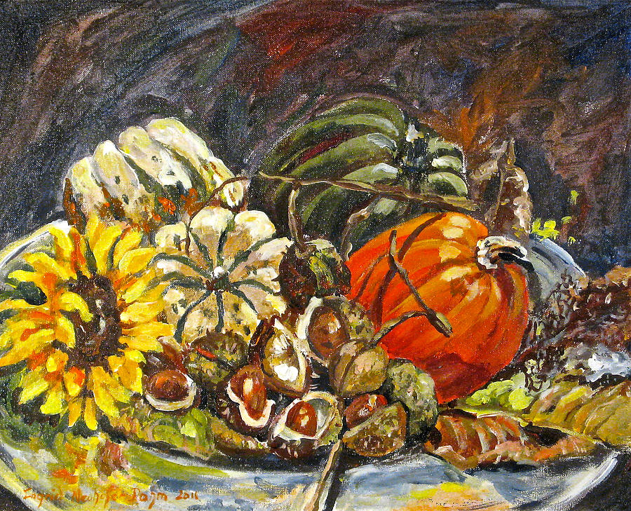 Gourds Painting by Ingrid Dohm