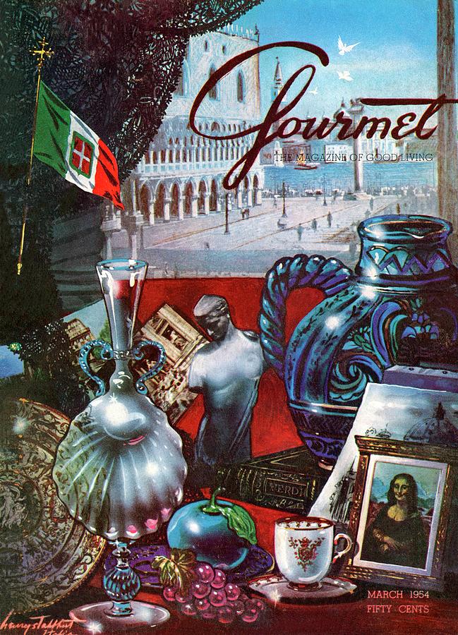 Gourmet Cover Featuring A Variety Of Italian Photograph by Henry Stahlhut