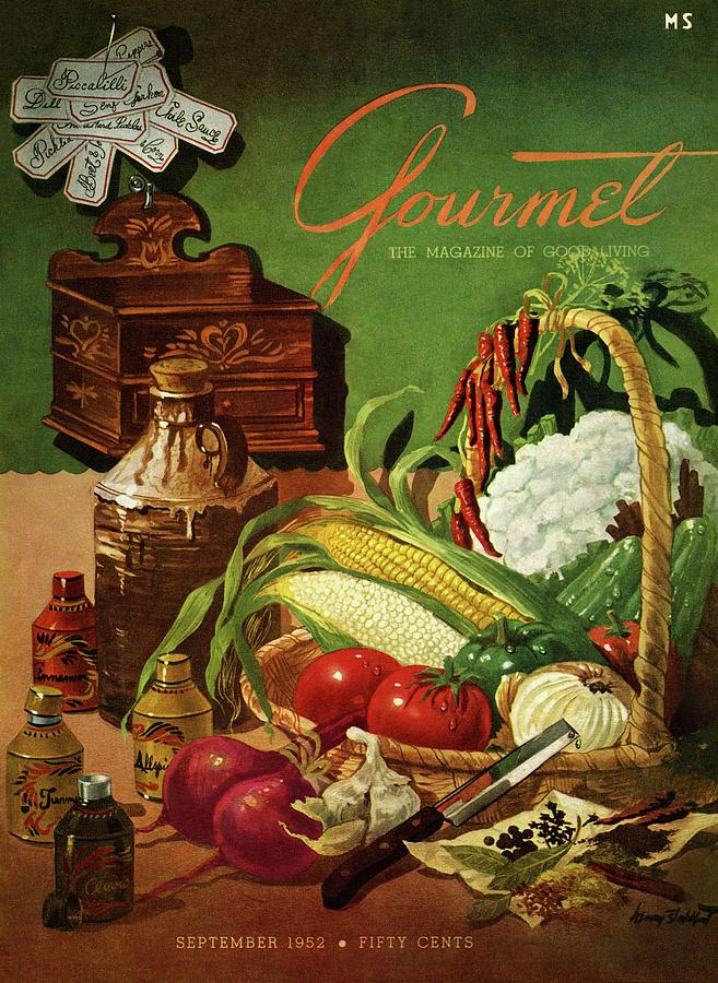 Gourmet Cover Featuring A Variety Of Vegetables Photograph by Henry Stahlhut