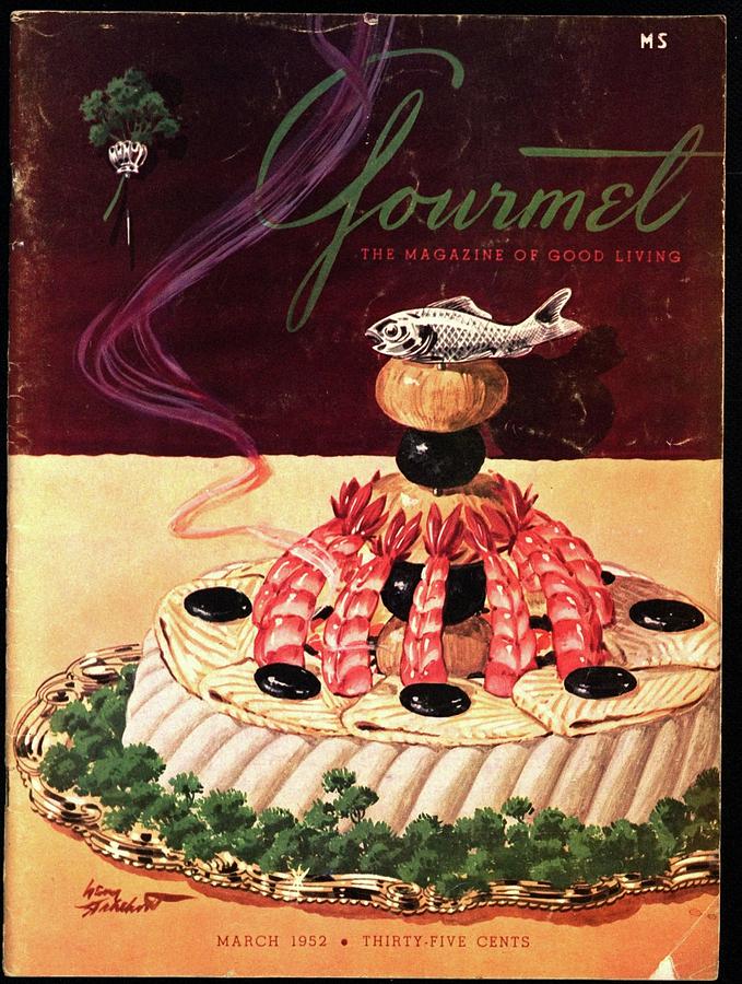 Gourmet Cover Illustration Of A Filet Of Sole Photograph by Henry Stahlhut