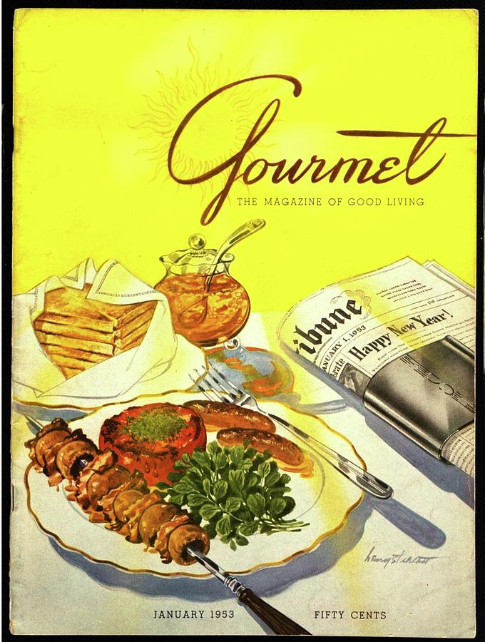 Gourmet Cover Illustration Of Grilled Breakfast Photograph by Henry Stahlhut