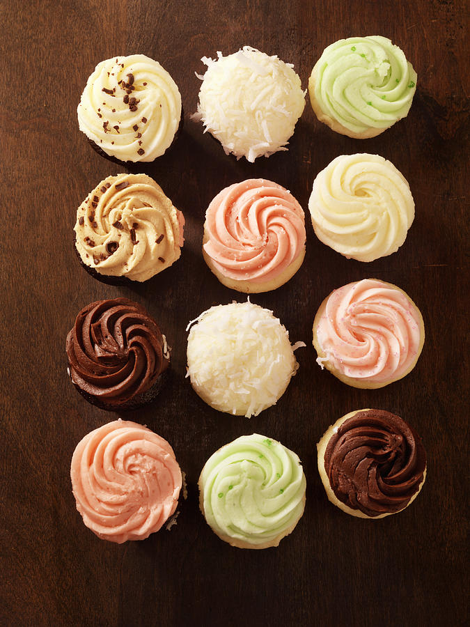 Gourmet Mini Buttercream Cupcakes Photograph by LauriPatterson